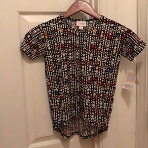 LuLaRoe Star & flower patterned top